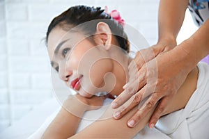 Beutiful woman with spa massage