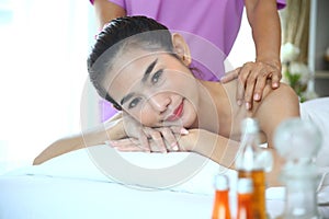 Beutiful woman with spa massage