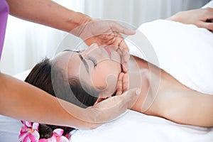 Beutiful woman with spa massage