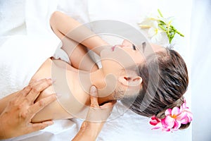 Beutiful woman with spa massage