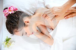 Beutiful woman with spa massage