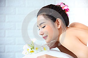 Beutiful woman with spa massage