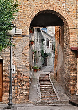Bevagna, Perugia, Umbria, Italy: alley in the old town