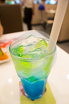 Bevarage blue hawaii soda