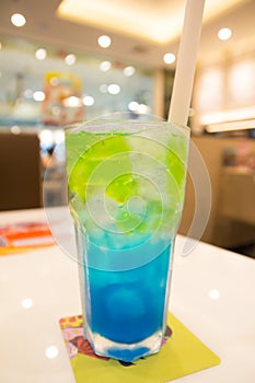 Bevarage blue hawaii soda