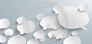 Bevel Thought Bubbles Refutation Header Infographic