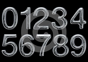 Skosený kov abeceda  trojrozmerná grafika vykreslená počítačom 
