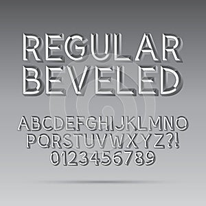 Beveled Outline Font and Digit photo