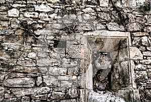 Bevelled stone window