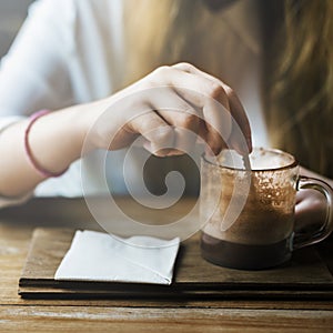 Beverage Drinking Calm Cafe Chilling Leisure Concept