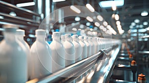 The beverage factory assembly line.AI generated image