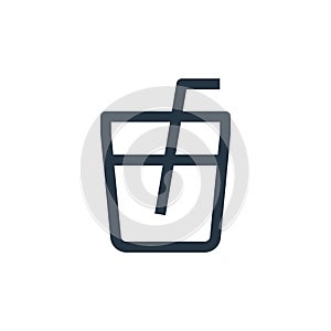 beverage icon vector from food drink concept. Thin line illustration of beverage editable stroke. beverage linear sign for use on