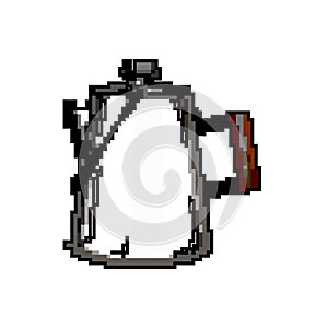 beverage percolator pot coffee game pixel art vector illustration