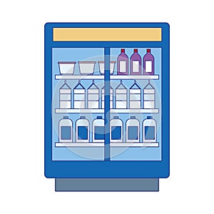 Beverages bottles fridge icon