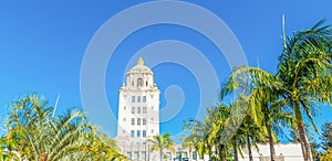 Beverly Hills city hall on a clear day