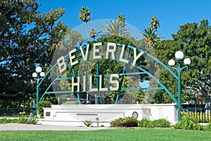Beverly Hills sign in Los Angeles park