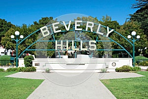 Beverly Hills sign in Los Angeles park