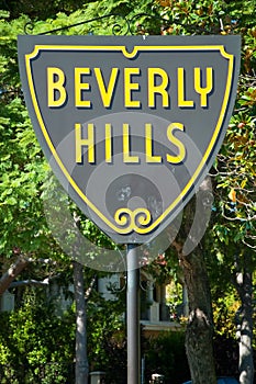 Beverly Hills sign in Los Angeles park