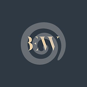 BEW abstract letter logo