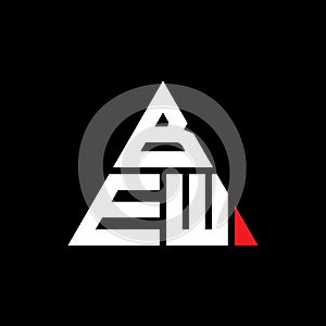 BEW triangle letter logo design with triangle shape. BEW triangle logo design monogram. BEW triangle vector logo template with red
