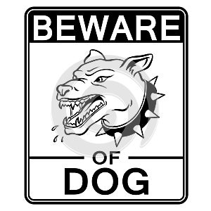 Beware of angry dog coloring book vector