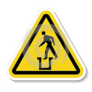 Beware Bottomless Pit Symbol Sign Isolate On White Background,Vector Illustration
