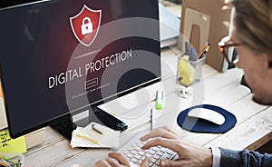 Beware Caution Dangerous Hacking Concept