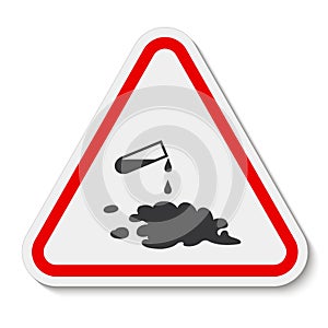 Beware Chemical Spill Symbol Sign Isolate On White Background,Vector Illustration EPS.10