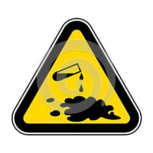 Beware Chemical Spill Symbol Sign Isolate On White Background,Vector Illustration EPS.10