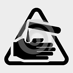 Beware Corrosives Symbol Isolate On White Background,Vector Illustration EPS.10