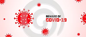 Beware of covid19 banner