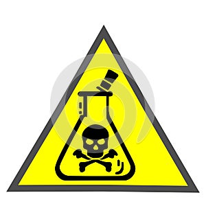 Beware dangerous chemicals vector graphics