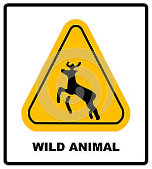 Beware deer crossing warning traffic signs.