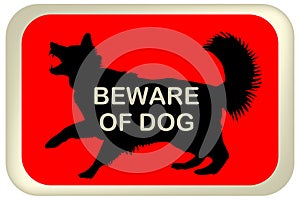 BEWARE OF DOG sign