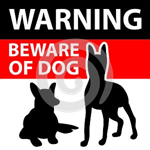 Beware of the dog sign.