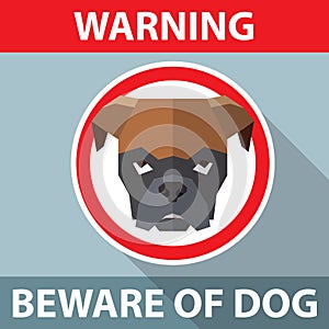 Beware of the dog sign.