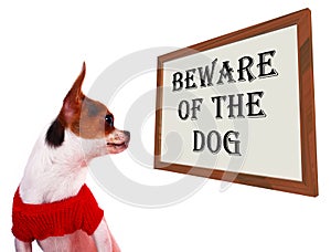 Beware Of The Dog Sign