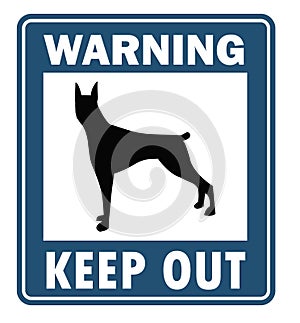 Beware of dog, sign vector