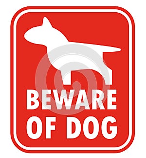 Beware of dog, sign vector