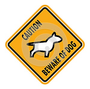 Beware of dog, sign vector