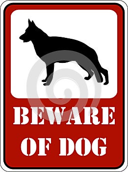 Beware of dog sign photo