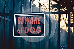 Beware of Dog Sign