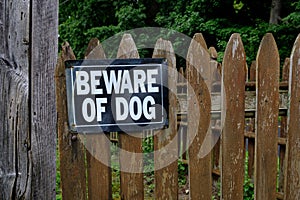 Beware of Dog Warning Sign