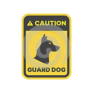Beware dog yellow vector sign