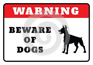 Beware of dogs Sign photo