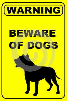 Beware of Dogs Warning Sign photo
