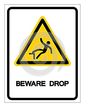 Beware Drop Symbol, Vector Illustration, Isolate On White Background Label. EPS10
