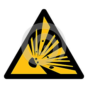 Beware Explosive Material Symbol Sign Isolate On White Background,Vector Illustration EPS.10