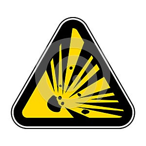 Beware Explosive Material Symbol Sign Isolate On White Background,Vector Illustration EPS.10