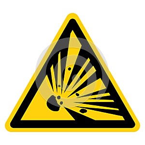 Beware Explosive Material Symbol, Vector Illustration, Isolate White On Background Label. EPS10